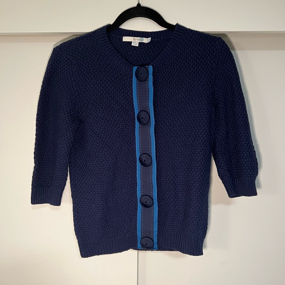 Boden Navy Blue Button Up Knit Cardigan Size 8